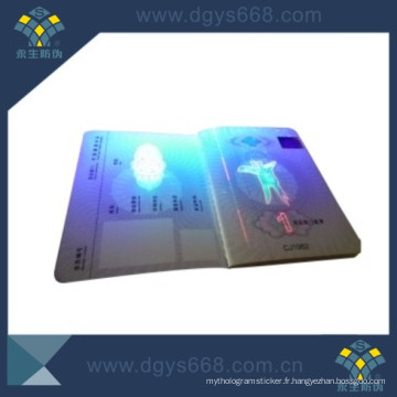 Brochure en papier de sécurité pour impression encre UV